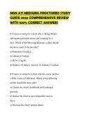 NGN ATI MEDSURG PROCTORED STUDY GUIDE 2026 COMPREHENSIVE REVIEW WITH 100&percnt; CORRECT ANSWERS