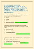 NSG 530 EXAM 3 - ADVANCED  PATHOPHYSIOLOGY EXAM 3 ACTUAL  QUESTIONS AND ANSWERS - LATEST AND  COMPLETE UPDATE WITH VERIFIED  SOLUTIONS &ndash; ASSURED PASS WITH ISTANT  DOWNLOAD PDF&period; 