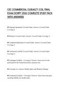 CIC COMMERCIAL CASUALTY CGL FINAL EXAM SCRIPT 2026 COMPLETE STUDY PACK WITH ANSWERS