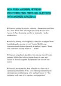 NGN ATI RN MATERNAL NEWBORN PROCTORED FINAL PAPER 2026 QUESTIONS WITH ANSWERS GRADED A&plus;