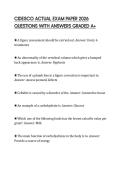 CIDESCO ACTUAL EXAM PAPER 2026 QUESTIONS WITH ANSWERS GRADED A&plus;