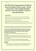 NGN RN VATI Comprehensive Predictor  Exam Test Bank &lpar;Newest 2026&rpar; &vert; Actual  Exam Q & A with Verified Detailed  Answers &vert; Next Gen NCLEX &vert; Grade A &vert;  Guaranteed Pass