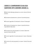 CIDESCO COMPREHENSIVE EXAM 2026 QUESTIONS WITH ANSWERS GRADED A&plus;