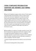 CIGNA COMPLIANCE PROGRAM EXAM QUESTIONS AND ANSWERS &vert; 2024 VERIFIED AND PASSED