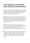 CIGNA COMPLIANCE & ETHICS TRAINING EXAM &vert; COMPLETE Q&A SET &lpar;2024 EDITION&rpar;