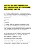 NGN HESI MED SURG EXAMPREP 2026 FULL QUESTION BANK WITH RATIONALES AND CORRECT ANSWERS