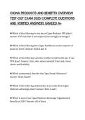CIGNA PRODUCTS AND BENEFITS OVERVIEW TEST-OUT EXAM 2026 COMPLETE QUESTIONS AND VERIFIED ANSWERS GRADED A&plus;