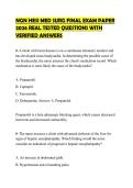 NGN HESI MED SURG FINAL EXAM PAPER 2026 REAL TESTED QUESTIONS WITH VERIFIED ANSWERS