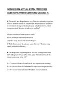 NGN HESI RN ACTUAL EXAM PAPER 2026 QUESTIONS WITH SOLUTIONS GRADED A&plus;