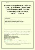 RN VATI Comprehensive Predictor  &lpar;2026&rpar; &vert; Actual Exam Questions &  Verified Answers with Detailed  Rationales &vert; NGN &sol; Next Gen  NCLEX &vert; Grade A