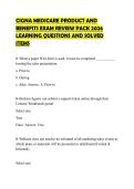 CIGNA MEDICARE PRODUCT AND BENEFITS EXAM REVIEW PACK 2026 LEARNING QUESTIONS AND SOLVED ITEMS