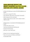CIGNA MEDICARE PRODUCT AND BENEFITS EXAMPREP 2026 FULLY SOLVED QUESTIONS WITH VERIFIED ANSWERS