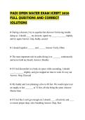 PADI OPEN WATER EXAM SCRIPT 2026 FULL QUESTIONS AND CORRECT SOLUTIONS