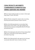 CIGNA PRODUCTS AND BENEFITS COMPREHENSIVE EXAMINATION 2026 VERIFIED QUESTIONS AND ANSWERS