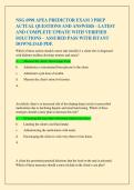 NSG 6998 APEA PREDICTOR EXAM 3 PREP  ACTUAL QUESTIONS AND ANSWERS - LATEST  AND COMPLETE UPDATE WITH VERIFIED  SOLUTIONS &ndash; ASSURED PASS WITH ISTANT  DOWNLOAD PDF&period; 