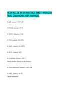 NGN NCLEX RN EXAM STUDY SHEET WITH 250 REAL QUESTIONS AND ANSWERS