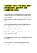 PADI OPEN WATER FINAL EXAM SCRIPT 2026 COMPLETE QUESTIONS AND CORRECT SOLUTIONS