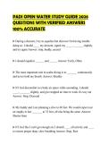 PADI OPEN WATER STUDY GUIDE 2026 QUESTIONS WITH VERIFIED ANSWERS 100&percnt; ACCURATE