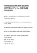CINTAS SSR CERTIFICATION FINAL EXAM SCRIPT 2026 EXAM Q&A STUDY GUIDE UPDATED 2026