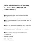 CINTAS SSR CERTIFICATION ACTUAL EXAM SET 2026 COMPLETE QUESTIONS AND CORRECT ANSWERS
