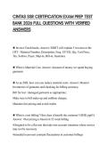 CINTAS SSR CERTIFICATION EXAM PREP TEST BANK 2026 FULL QUESTIONS WITH VERIFIED ANSWERS
