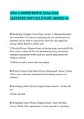 CIPM COMPREHENSIVE EXAM 2026 QUESTIONS WITH SOLUTIONS GRADED A&plus;