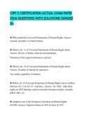 CIPP E CERTIFICATION ACTUAL EXAM PAPER 2026 QUESTIONS WITH SOLUTIONS GRADED A&plus;