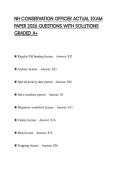 NH CONSERVATION OFFICER ACTUAL EXAM PAPER 2026 QUESTIONS WITH SOLUTIONS GRADED A&plus;