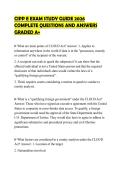 CIPP E EXAM STUDY GUIDE 2026 COMPLETE QUESTIONS AND ANSWERS GRADED A&plus;