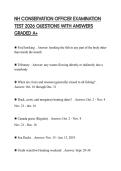 NH CONSERVATION OFFICER EXAMINATION TEST 2026 QUESTIONS WITH ANSWERS GRADED A&plus;
