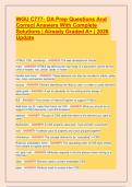 WGU C777- OA Prep Questions And  Correct Answers With Complete  Solutions &vert; Already Graded A&plus; &vert; 2026  Update 