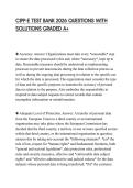 CIPP-E TEST BANK 2026 QUESTIONS WITH SOLUTIONS GRADED A&plus;