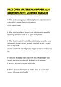 PADI OPEN WATER EXAM PAPER 2026 QUESTIONS WITH VERIFIED ANSWERS