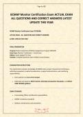 BCMAP Monitor Certification Exam ACTUAL EXAM ALL QUESTIONS AND CORRECT ANSWERS LATEST UPDATE THIS YEAR