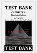 Test Bank&colon; Chemistry&colon; The Central Science &lpar;12th Edition&rpar; &ndash; Brown&comma; LeMay&comma; Bursten&comma; Murphy&comma; & Woodward