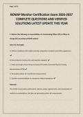 BCMAP Monitor Certification Exam 2026-2027 COMPLETE QUESTIONS AND VERIFIED SOLUTIONS LATEST UPDATE THIS YEAR