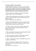 PADI OPENWATERCERTIFICATIONEVALUATIONEXAMS 2026 EXAMPAPERFULLQUESTIONS ANDSOLUTIONS