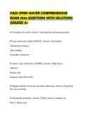 PADI OPEN WATER COMPREHENSIVE EXAM 2026 QUESTIONS WITH SOLUTIONS GRADED A&plus;