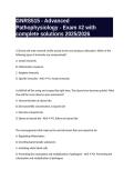 GNRS515 - Advanced Pathophysiology - Exam &num;2 with complete solutions 2025&sol;2026