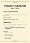 ACE Health Coach Exam ACTUAL EXAM TESTBANK ALL QUESTIONS AND CORRECT ANSWERS LATEST UPDATE THIS YEAR