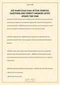 ACE Health Coach Exam ACTUAL EXAM ALL QUESTIONS AND CORRECT ANSWERS LATEST UPDATE THIS YEAR