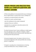 GROUPS PROCESS AND PRACTICE FINAL PAPER 2026 COMPLETE QUESTIONS AND CORRECT ANSWERS