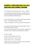 MACBETH LITERATURE EXAM 2026 FULL QUESTIONS AND CORRECT ANSWERS