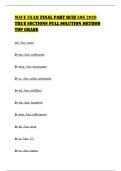 MACE EXAM FINAL PART QUIZ LOG 2026 TRUE SECTIONS FULL SOLUTION METHOD TOP GRADE