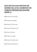 MACE EXAM QUESTIONS AND ANSWERS 2026 EXAM TEST PAPER COMPLETE QUESTIONS AND ANSWERS ALREADY PASSED