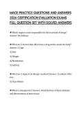 MACE PRACTICE EXAM QUESTIONS AND ANSWERS 2026 ACTUAL EXAMINATION TEST COMPLETE QUESTIONS AND SOLUTIONS GRADED A&plus;