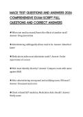 MACE PRACTICE QUESTIONS AND ANSWERS 2026 CERTIFICATION EVALUATION EXAMS FULL QUESTION SET WITH SOLVED ANSWERS