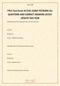 PPLE Final Exam ACTUAL EXAM TESTBANK ALL QUESTIONS AND CORRECT ANSWERS LATEST UPDATE THIS YEAR