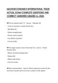 MACROECONOMICS INTERNATIONAL TRADE ACTUAL EXAM COMPLETE QUESTIONS AND CORRECT ANSWERS GRADED A&plus; 2026