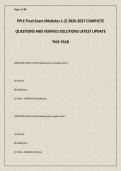 PPLE Final Exam &lpar;Modules 1-2&rpar; 2026-2027 COMPLETE QUESTIONS AND VERIFIED SOLUTIONS LATEST UPDATE THIS YEAR